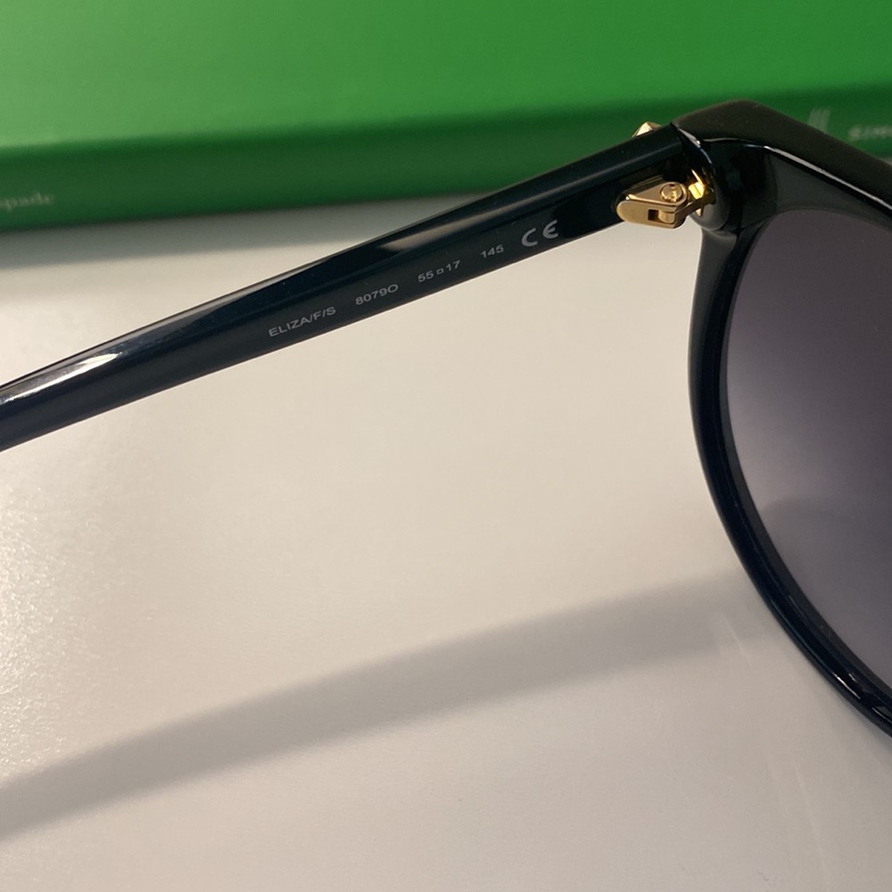 Kate Spade New York Black Hello Sunshine Sunglasses with Case and Cleaning Cloth - Picture 6 of 13